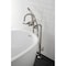 Aqua Vintage CCK8408DKL Freestanding Tub Faucet with Supply Line, Stop Valve, Brushed Nickel CCK8408DKL - alternate 3